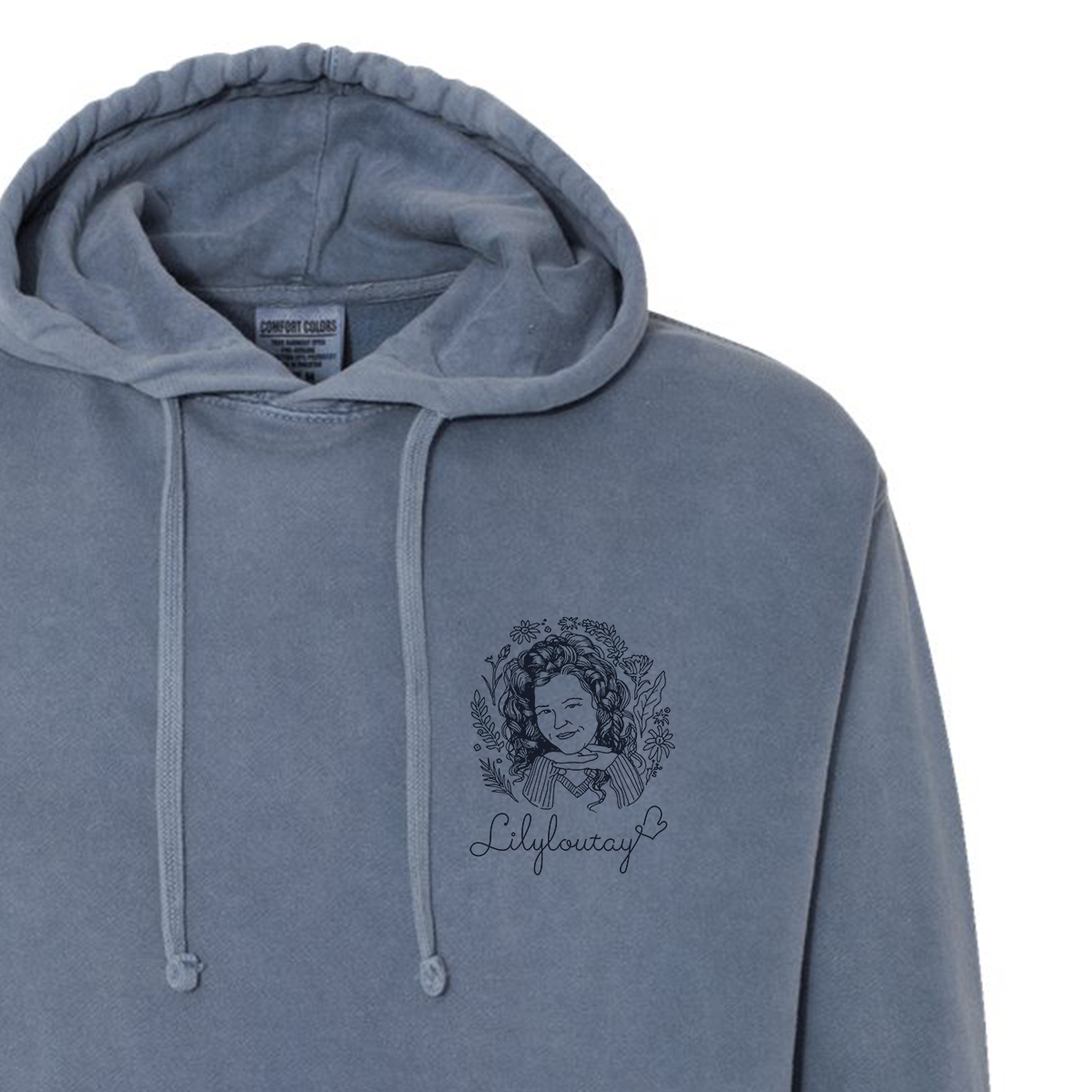 Blue “Two if you’re Sexy” LilyLouTay Emblem Hoodie