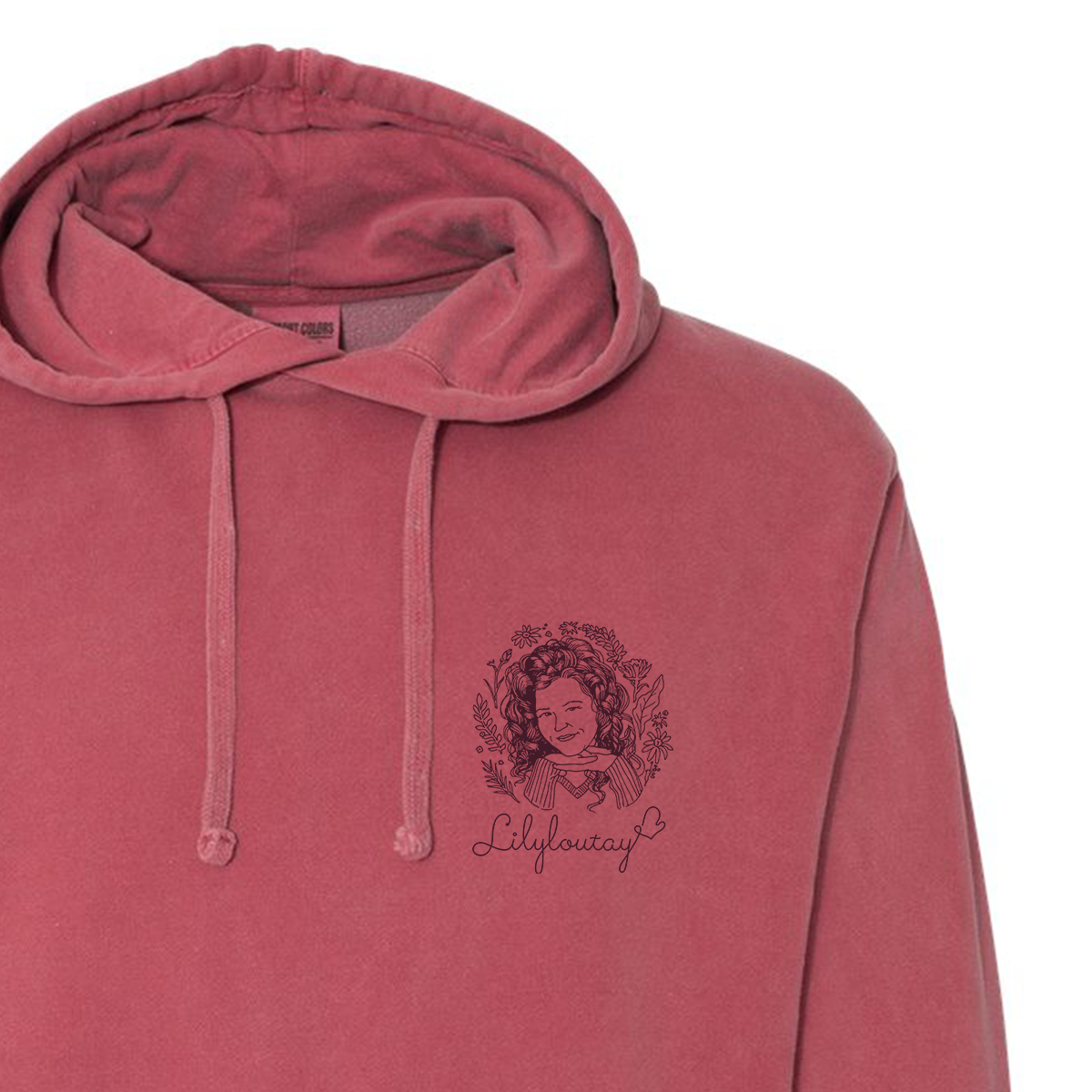 Crimson “Two if you’re Sexy” LilyLouTay Emblem Hoodie