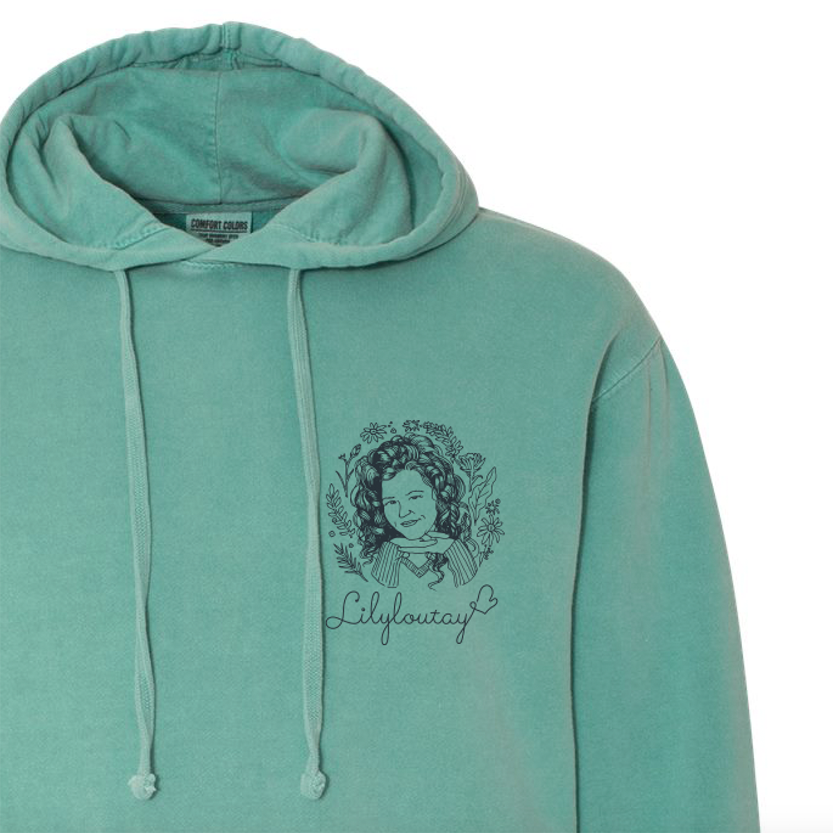 Green “Two if you’re Sexy” LilyLouTay Emblem Hoodie